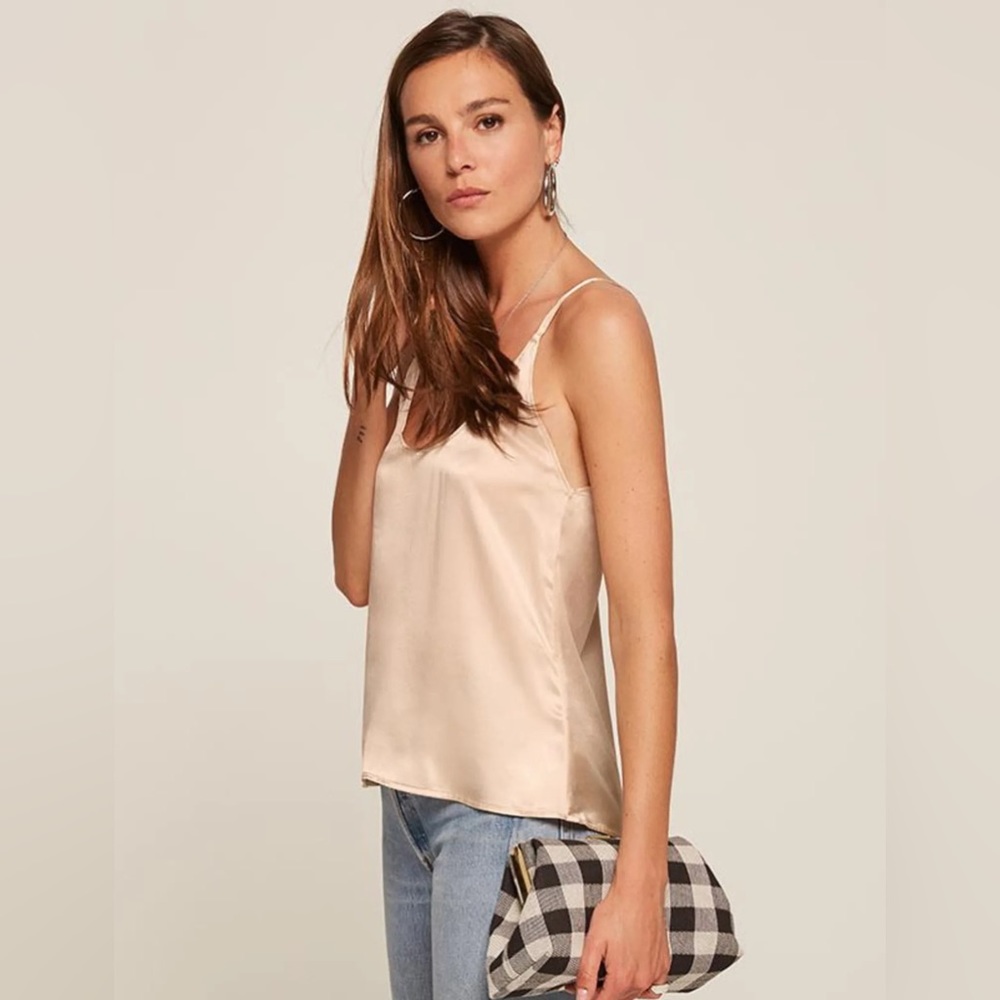 NWT Reformation Silk Lillian Tank Ivory S